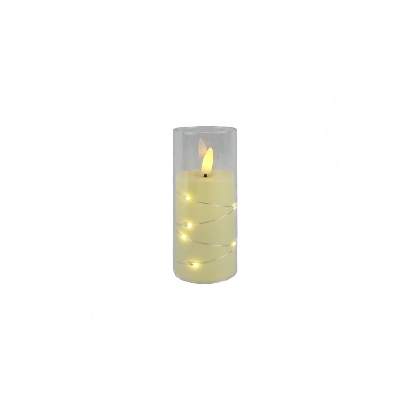 Świeca LED oplatana 12cm